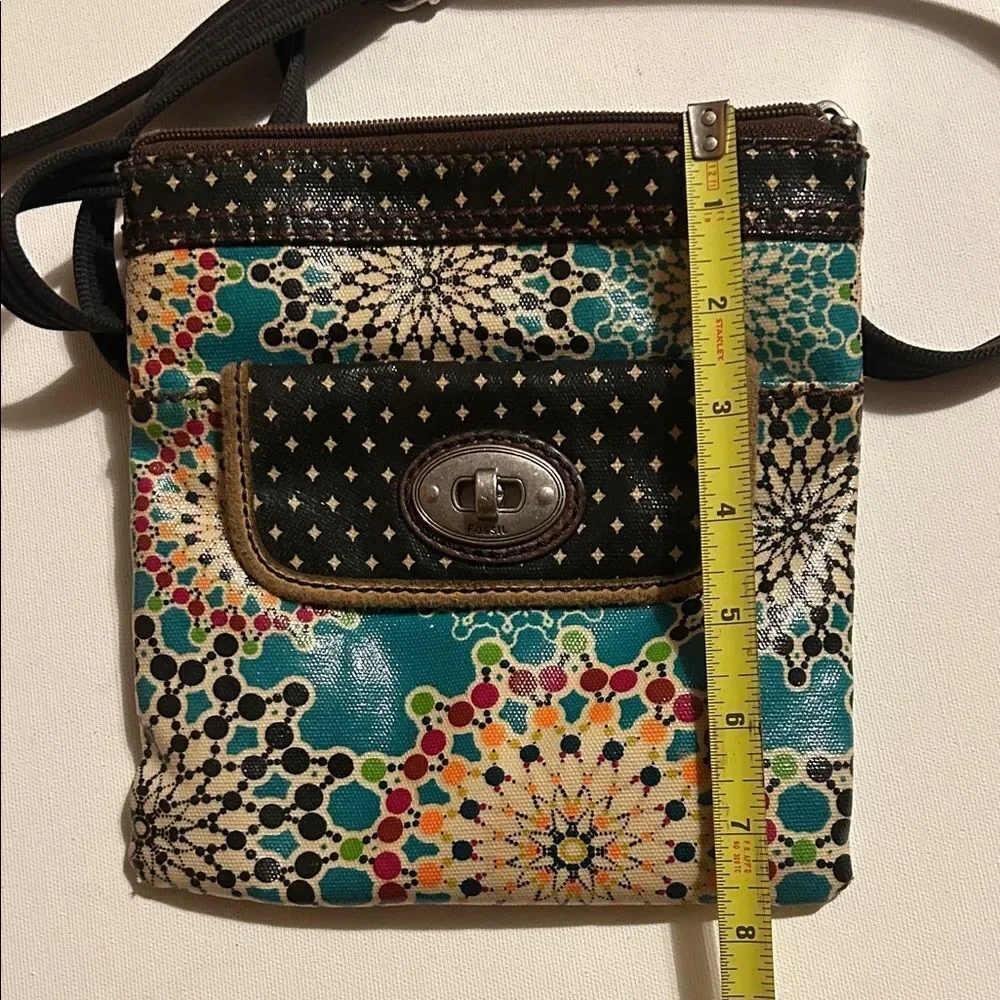 Fossil Multicolor Patterned Crossbody Bag